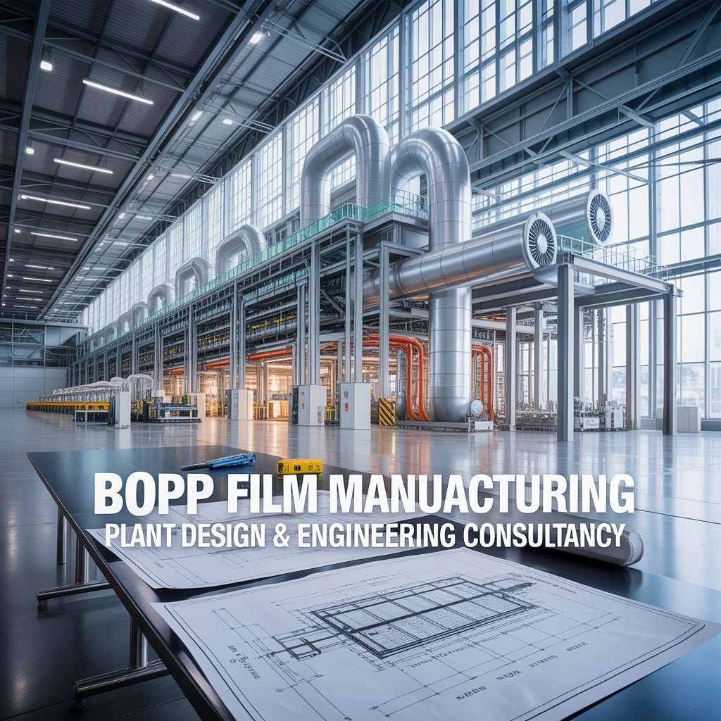 BOPP film manufacturing plant design and engineering consultancy for turnkey industrial factory layout, utility planning, and process infrastructure setup