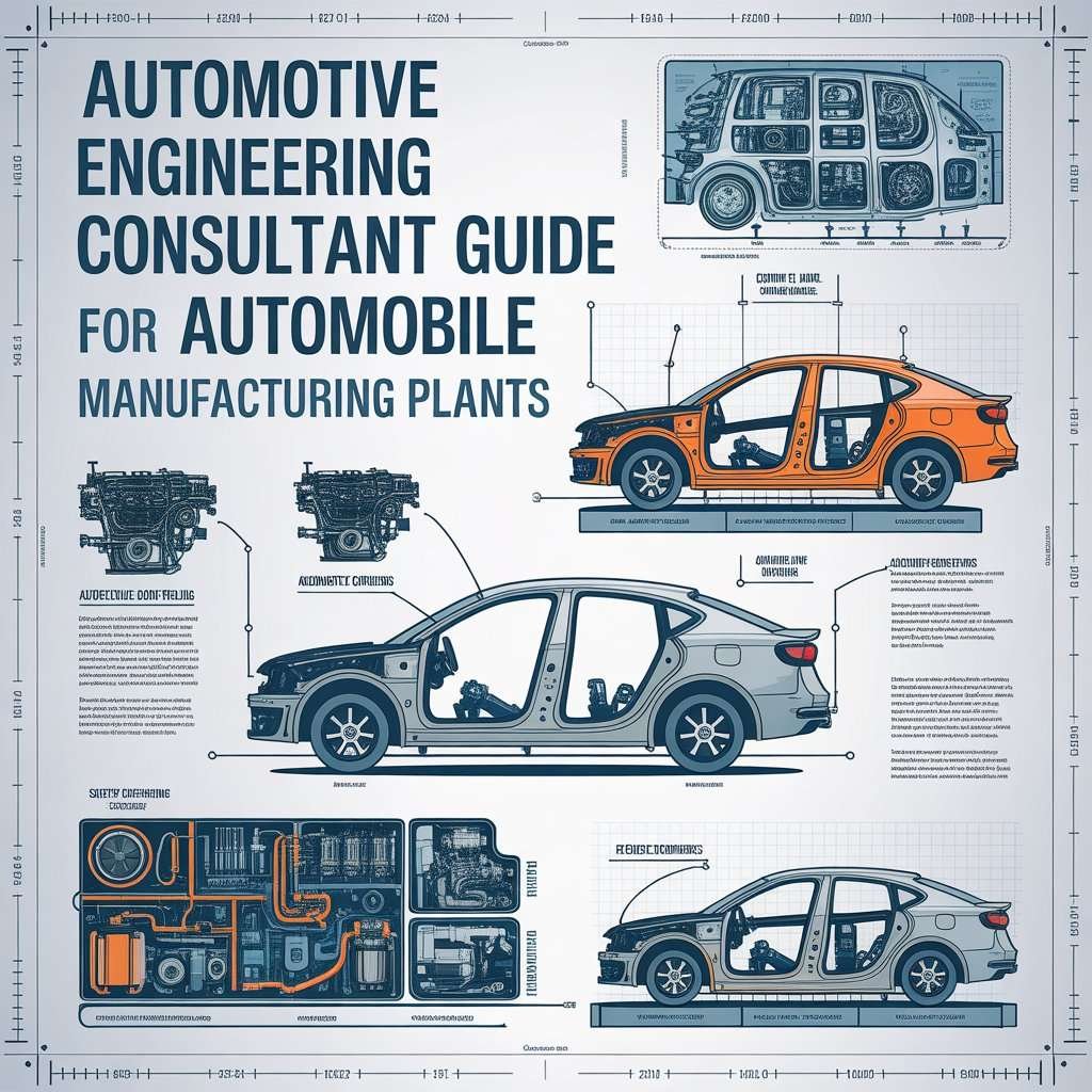 Automotive engineering consultant analyzing manufacturing plant layout and production systems for automobile industry optimization